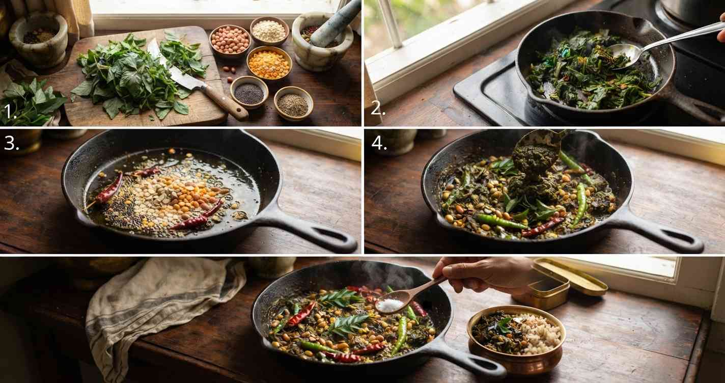Preparation of Gongura Pulihora