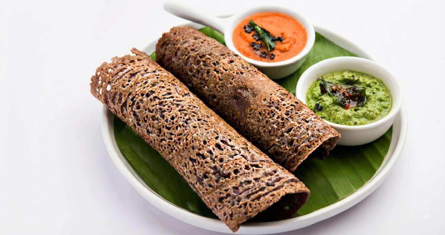 Ragi dosa is a good breakfast 