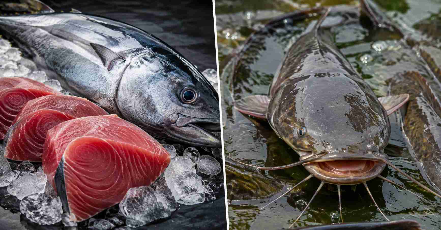 Tuna and catfish