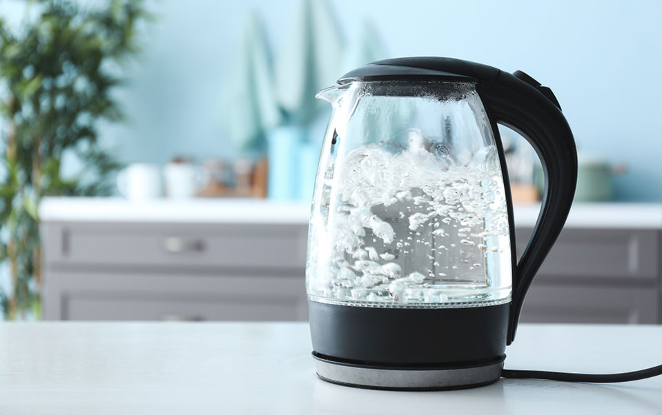 boiled, and cooled water
