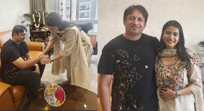 రాఖీ పౌర్ణమి సందర్భంగా ప్రొడ్యూసర్ ఎస్ కేఎన్ కు రాఖీ కట్టిన హీరోయిన్ శ్రీ గౌరి ప్రియ Actress Sri Gouri Priya Ties Rakhi To Cult Producer Skn On The Occasion Of Rakhi Purnima
