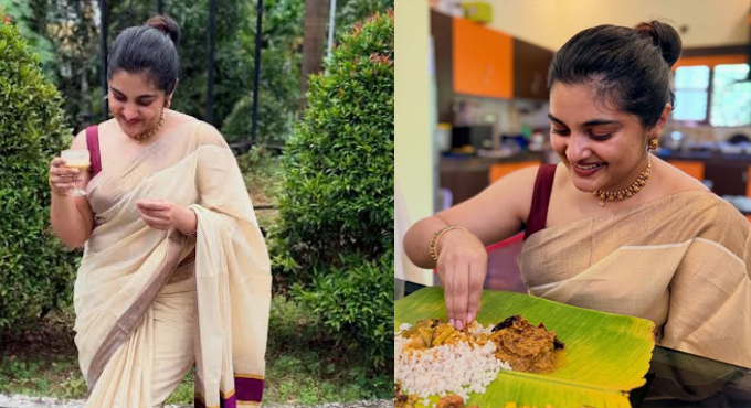 Nivetha In An Onam Special Outfit