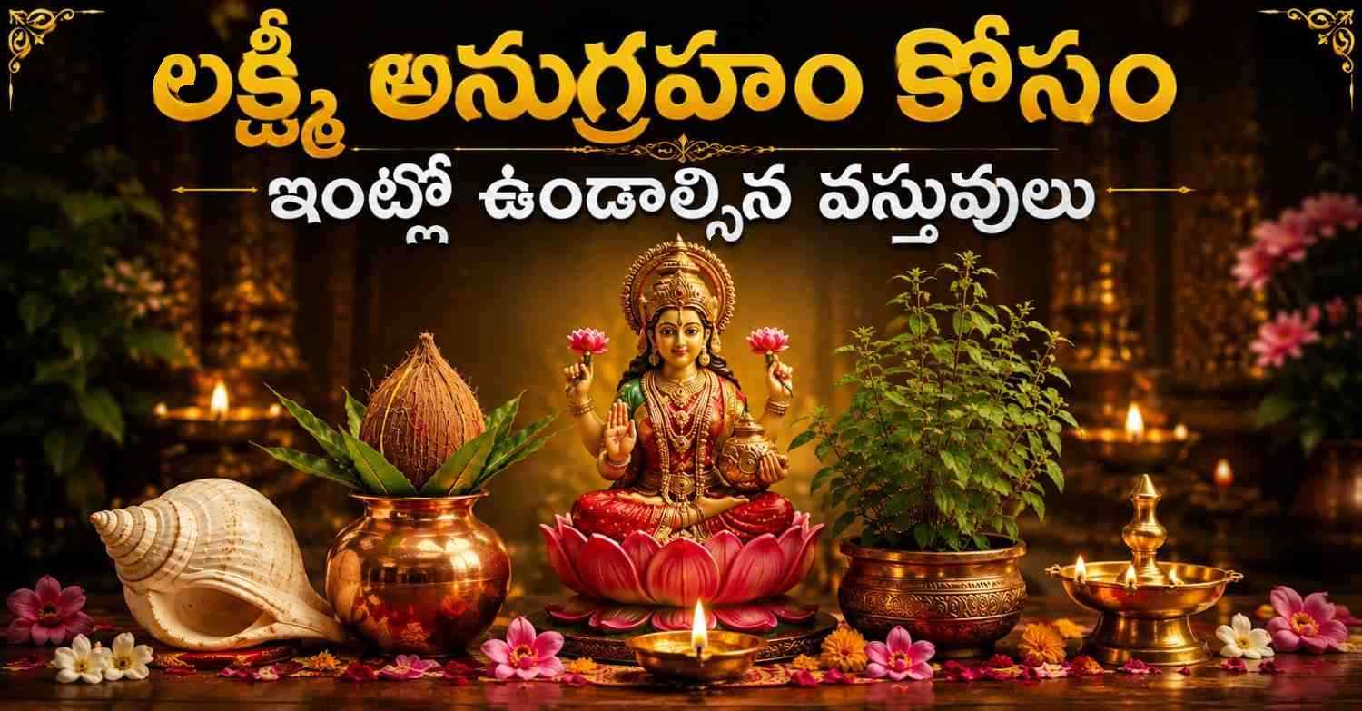 శ్రావణంలో లక్ష్మీ కటాక్షం కోసం ఇంట్లో ఉండాల్సిన పవిత్ర వస్తువులు.. Sacred Items To Keep At Home For Goddess Lakshmis Blessings During Sravana Masam