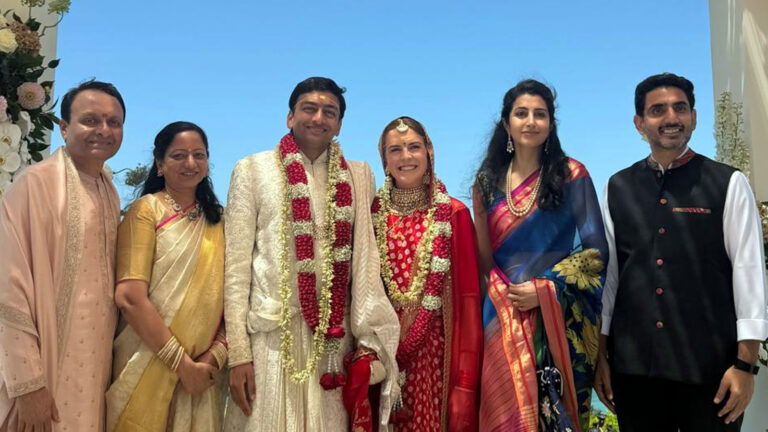 డాక్టర్ రాజా కుమారుడి వివాహ వేడుకలు…నారా లోకేష్ హాజరు