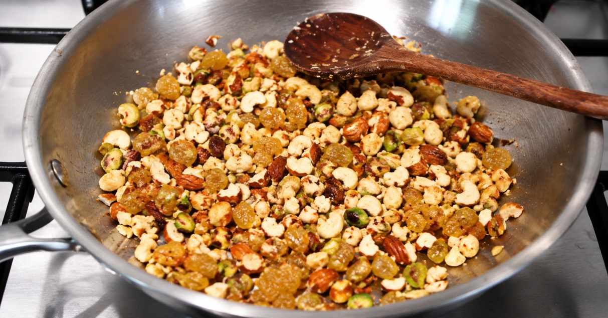 roasting dry fruits