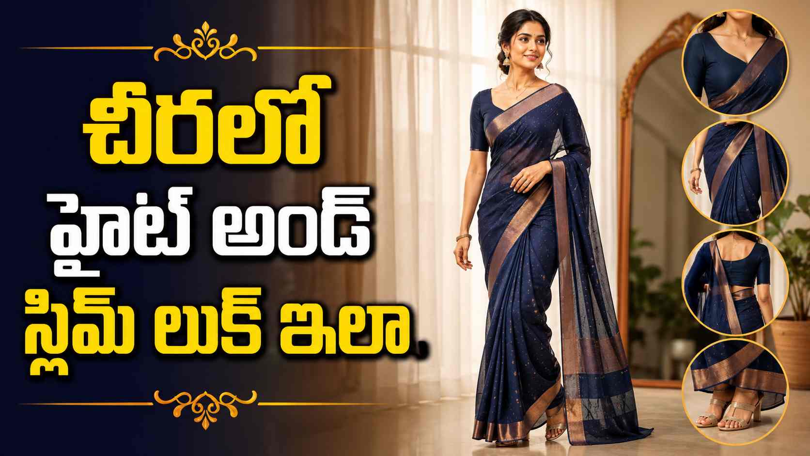 చీరలో స్లిమ్ లుక్ రావాలంటే… ఈ చిన్న టిప్స్ పాటించండి! Want A Slim Look In A Saree Follow These Simple Tips