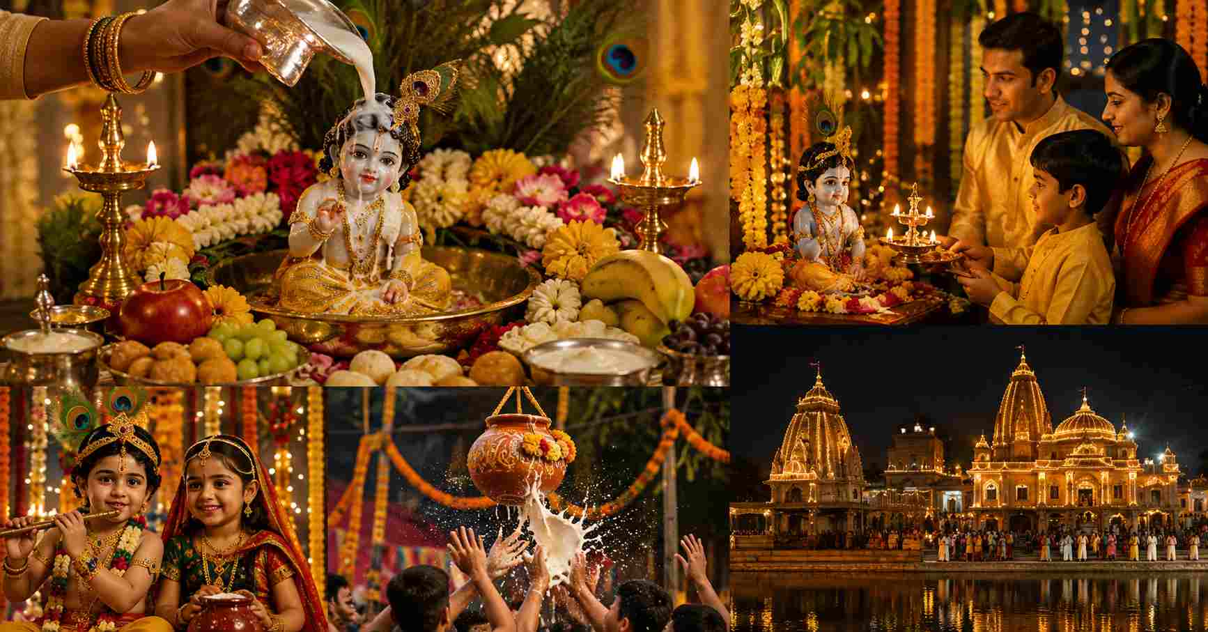 Abhishekam to Lord Krishna