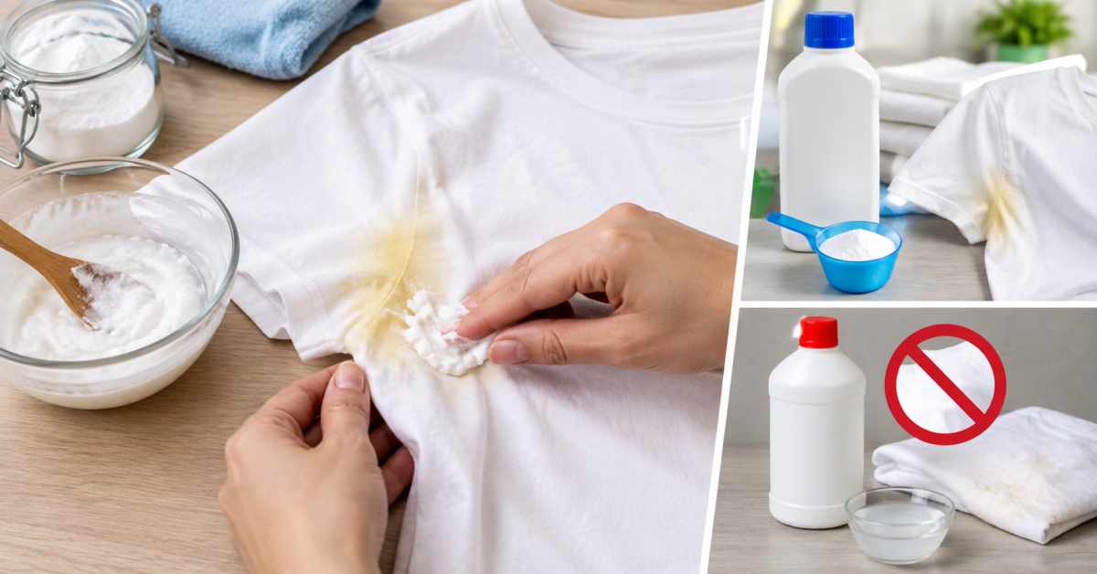 Be careful with baking soda and stain removers...