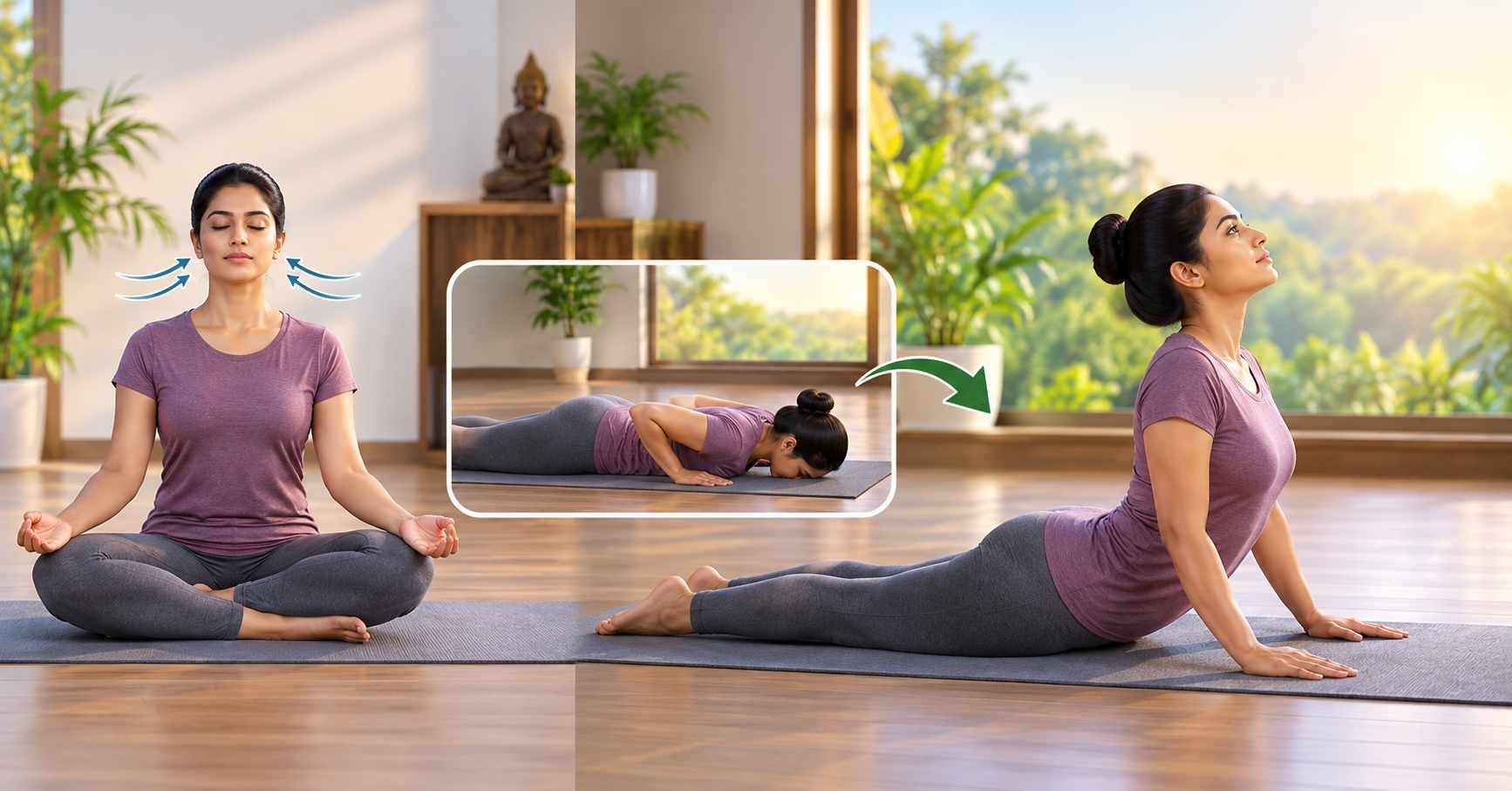Bow Pose & Half Spinal Twist