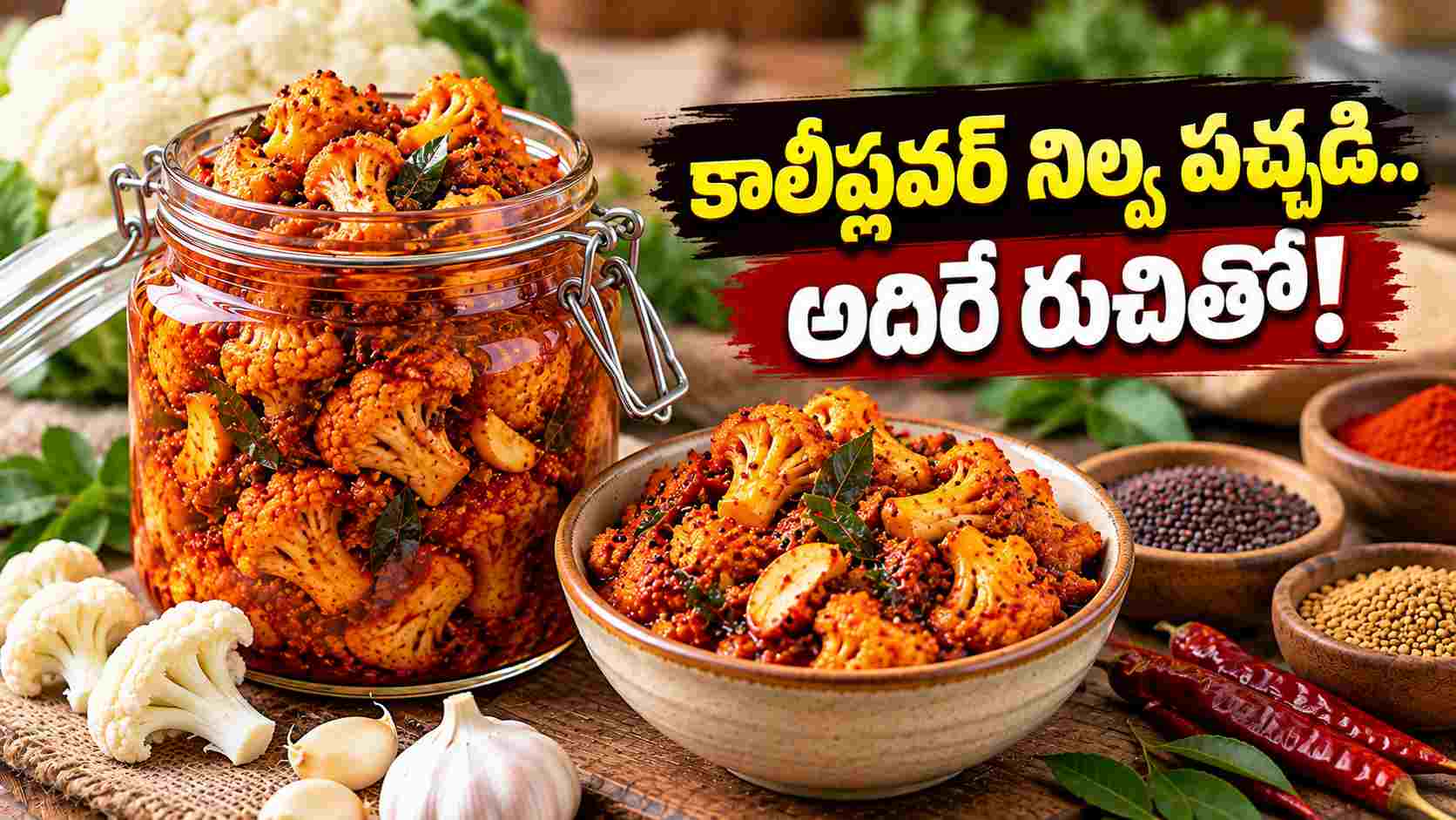 కాలీఫ్లవర్తో నిల్వ పచ్చడి.. ఇలా చేస్తే ఎన్ని రోజులైనా తాజాగా ఉంటుంది! Cauliflower Pickle For Long Term Storage Follow This Method To Keep It Fresh For Days