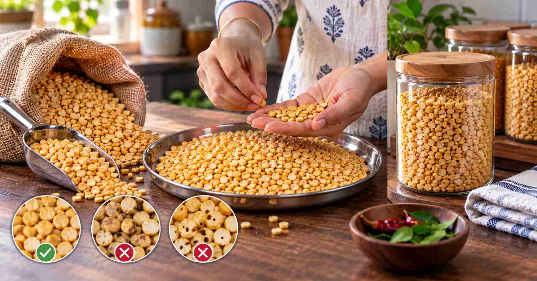 Check Chana Dal Before Storage