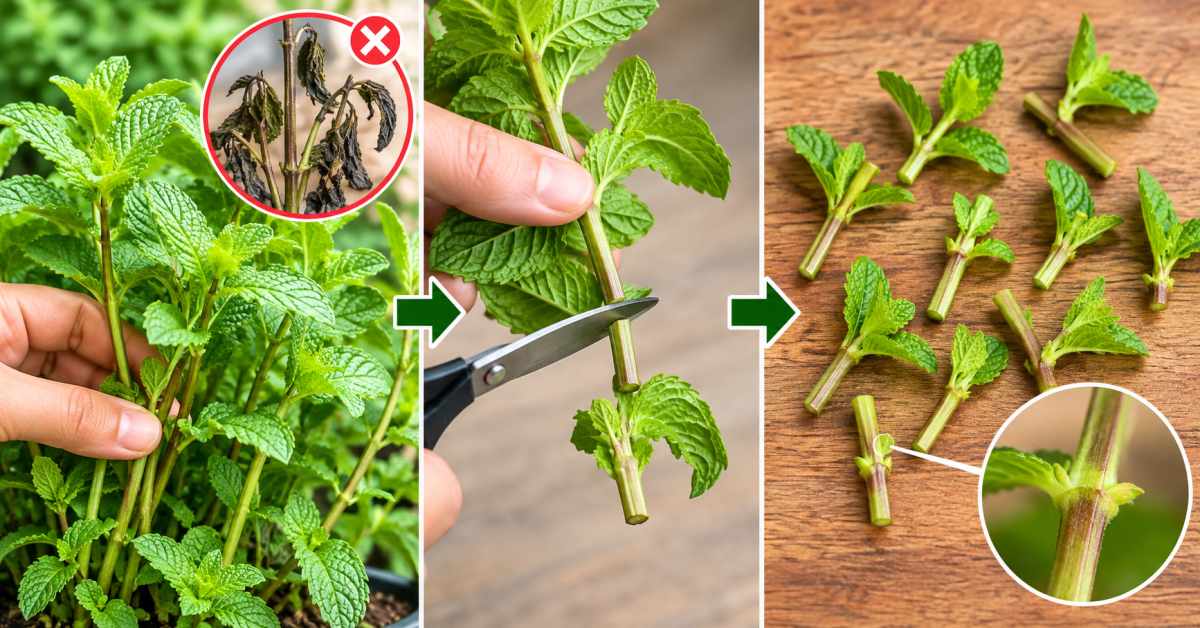 Cut the stalks into small pieces.