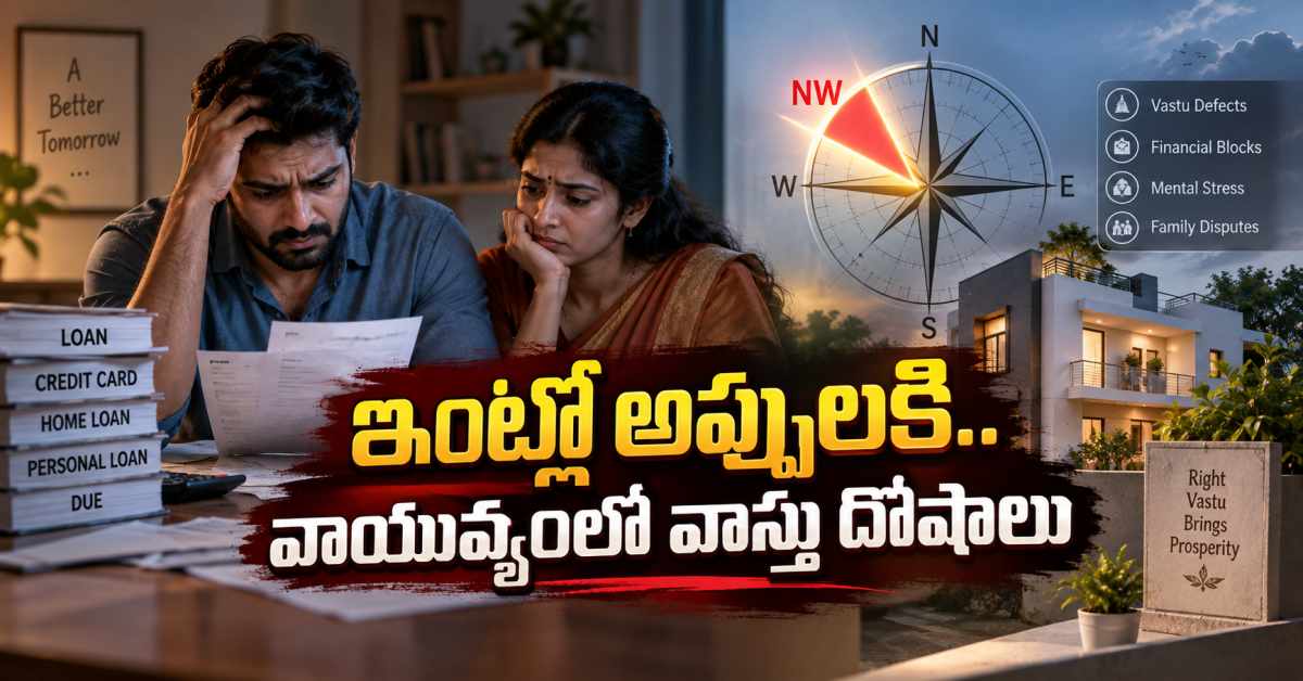 ఇంట్లో అప్పులు పెరుగుతున్నాయా? వాయువ్య దిశలో ఈ వాస్తు దోషాలు కారణం కావచ్చు! Are Debts Mounting In Your Home These Vastu Defects In The Northwest Direction Could Be The Reason