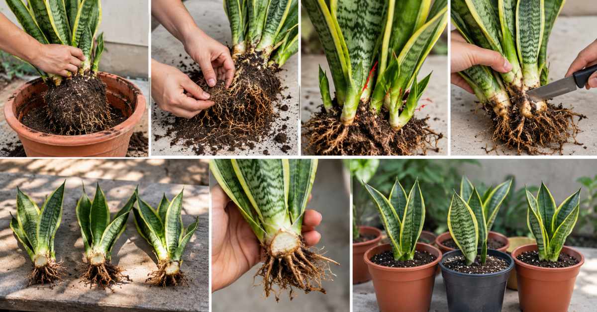Divide the snake plant like this.