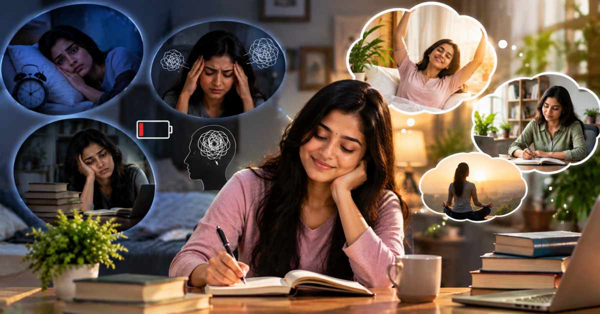 Do not ignore changes in sleep, energy, and concentration.