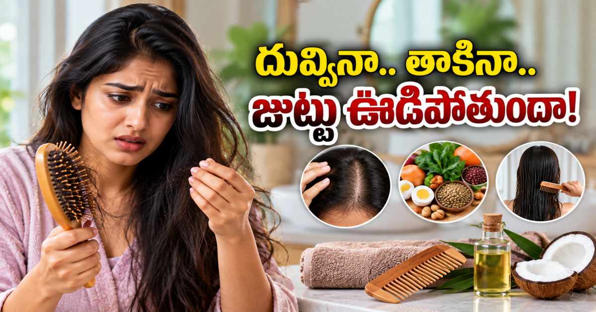 జుట్టు దువ్వినా.. చేతితో తాకినా ఊడిపోతుందా? అయితే ఈ జాగ్రత్తలు పాటించాల్సిందే! Does Your Hair Fall Out When You Comb Or Touch It Then You Must Follow These Precautions