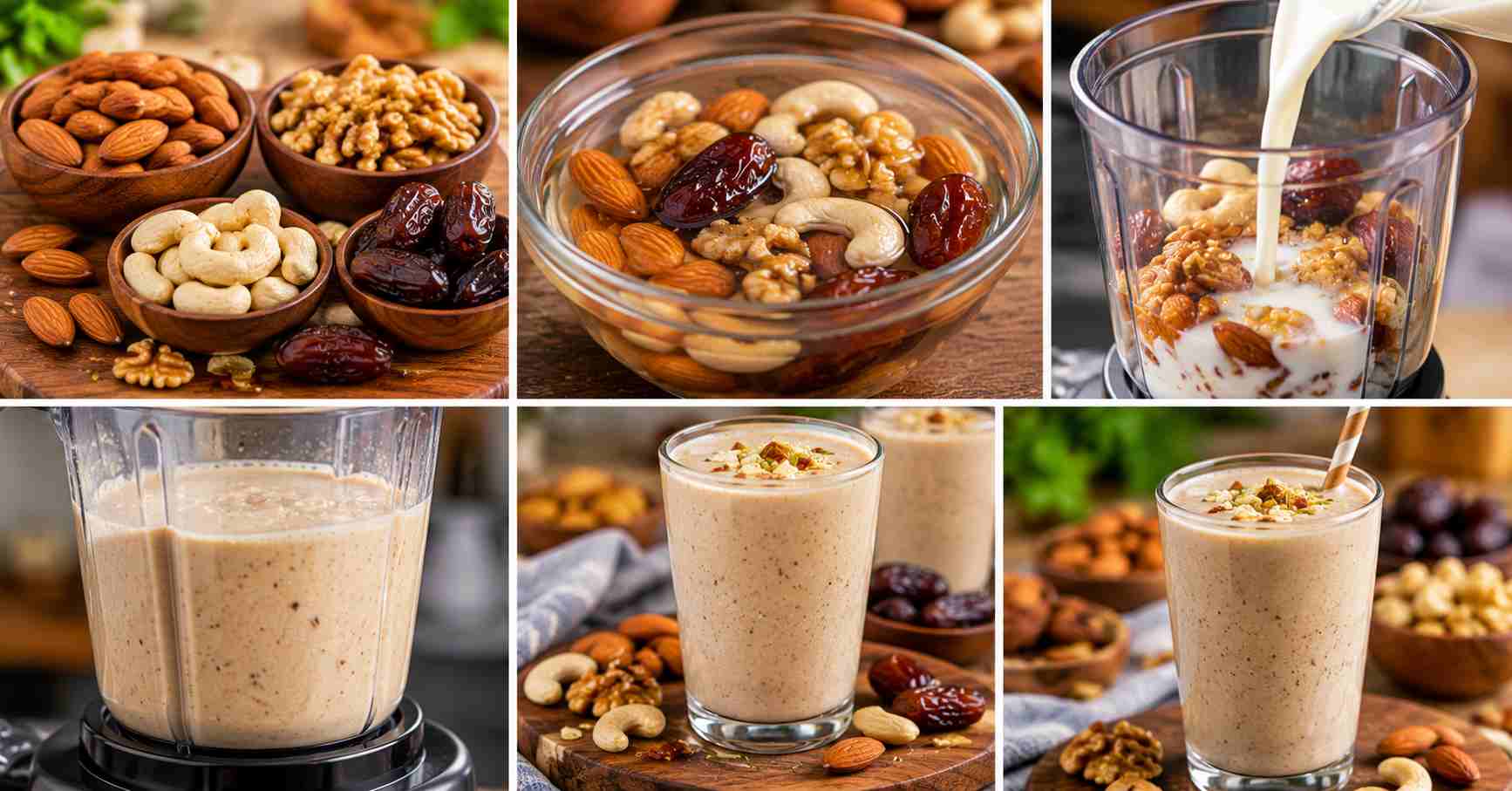 Dry Fruits Smoothie Preparation