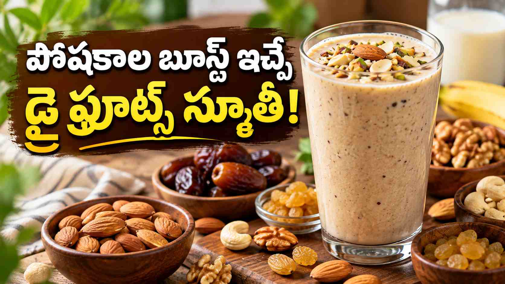 ఉదయాన్నే డ్రై ఫ్రూట్స్ స్మూతీ.. శరీరానికి పోషకాల బూస్ట్! Dry Fruits Smoothie In The Morning A Nutrient Boost For Your Body