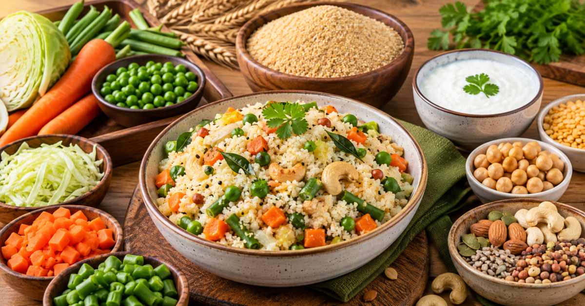 Eating vegetables combined with protein makes for a more balanced meal.