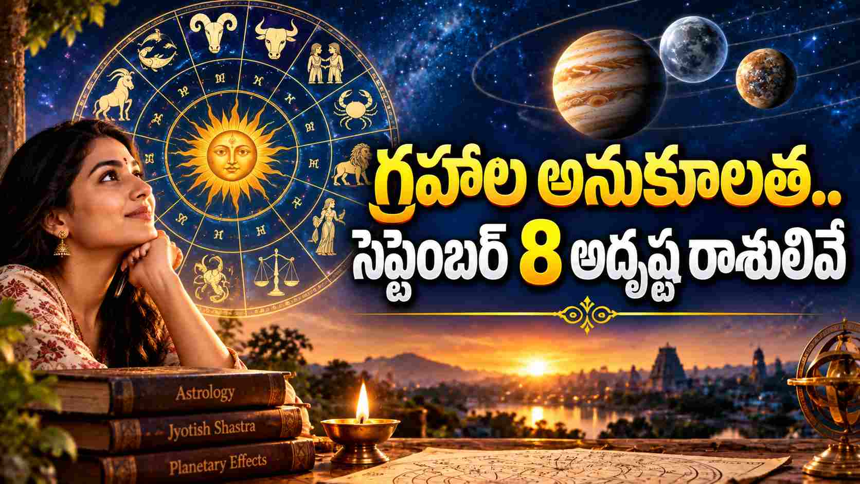 గ్రహాల అనుకూల సంచారం.. 2026 సెప్టెంబర్ 8న అదృష్టం వరించే రాశులివే! Favorable Planetary Transits These Zodiac Signs Will Be Lucky On September 8 2026