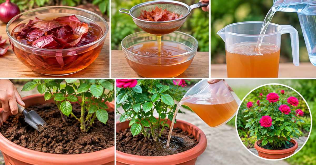 How do you prepare the solution and apply it to the rose plant
