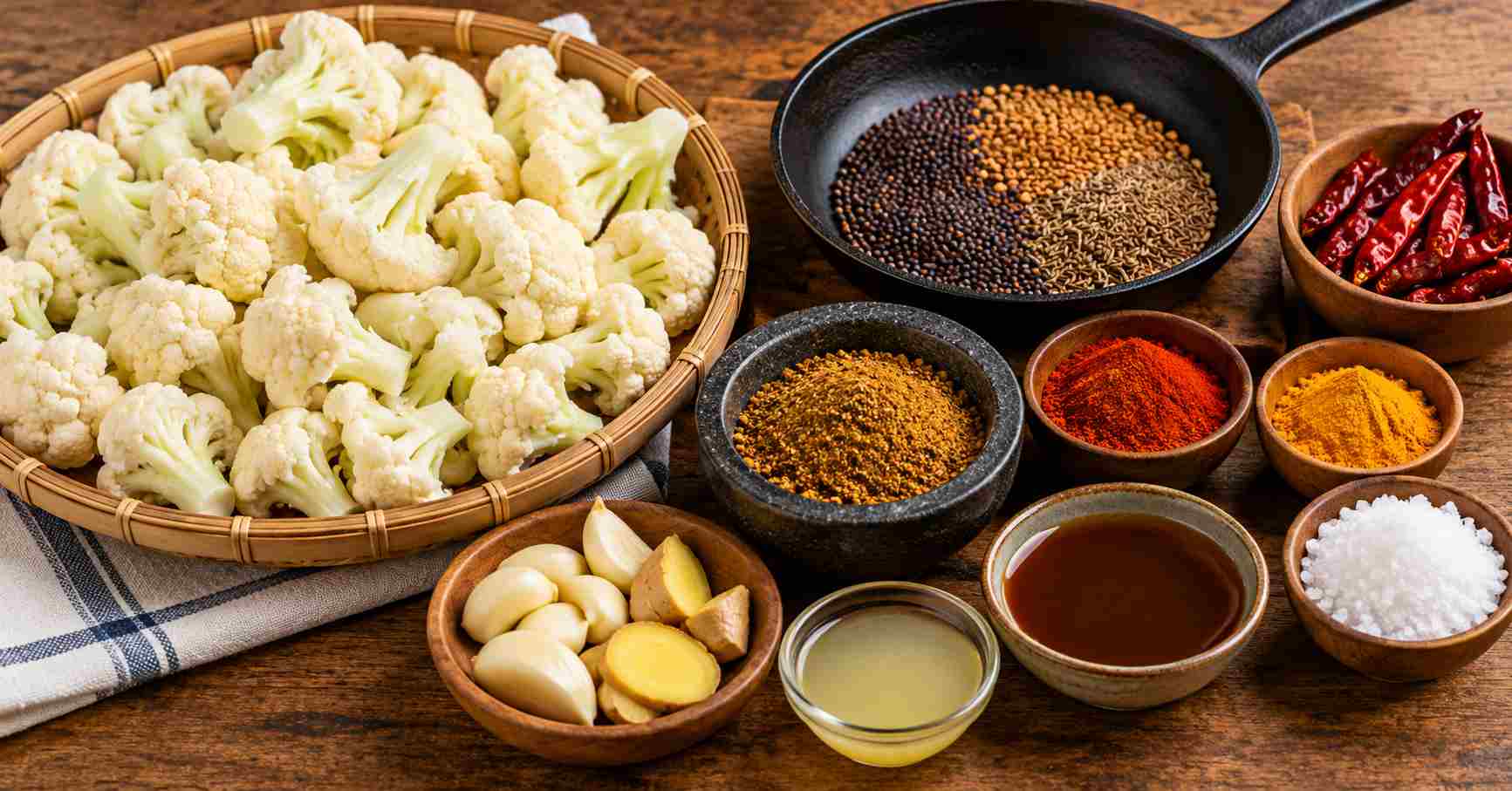 Ingredients for Cauliflower Pickle