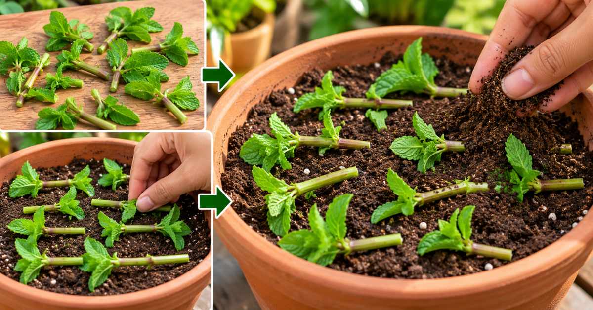 It should be placed horizontally on the soil.
