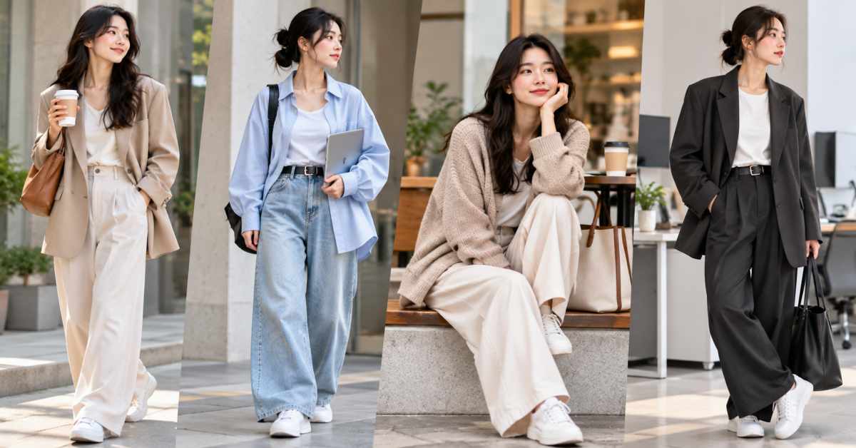 Loose and business-casual oversized fit.