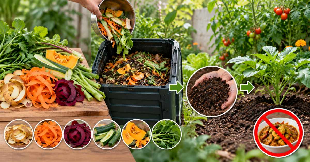 Making natural fertilizer from vegetable waste