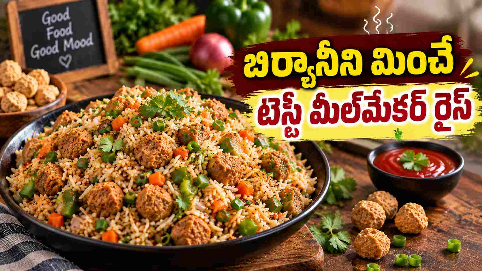 మిగిలిన అన్నంతో మీల్మేకర్ రైస్.. ఒక్క ముద్ద తింటే బిర్యానీనే మర్చిపోతారు! Meal Maker Rice With Leftover Rice One Bite And Youll Forget Biryani