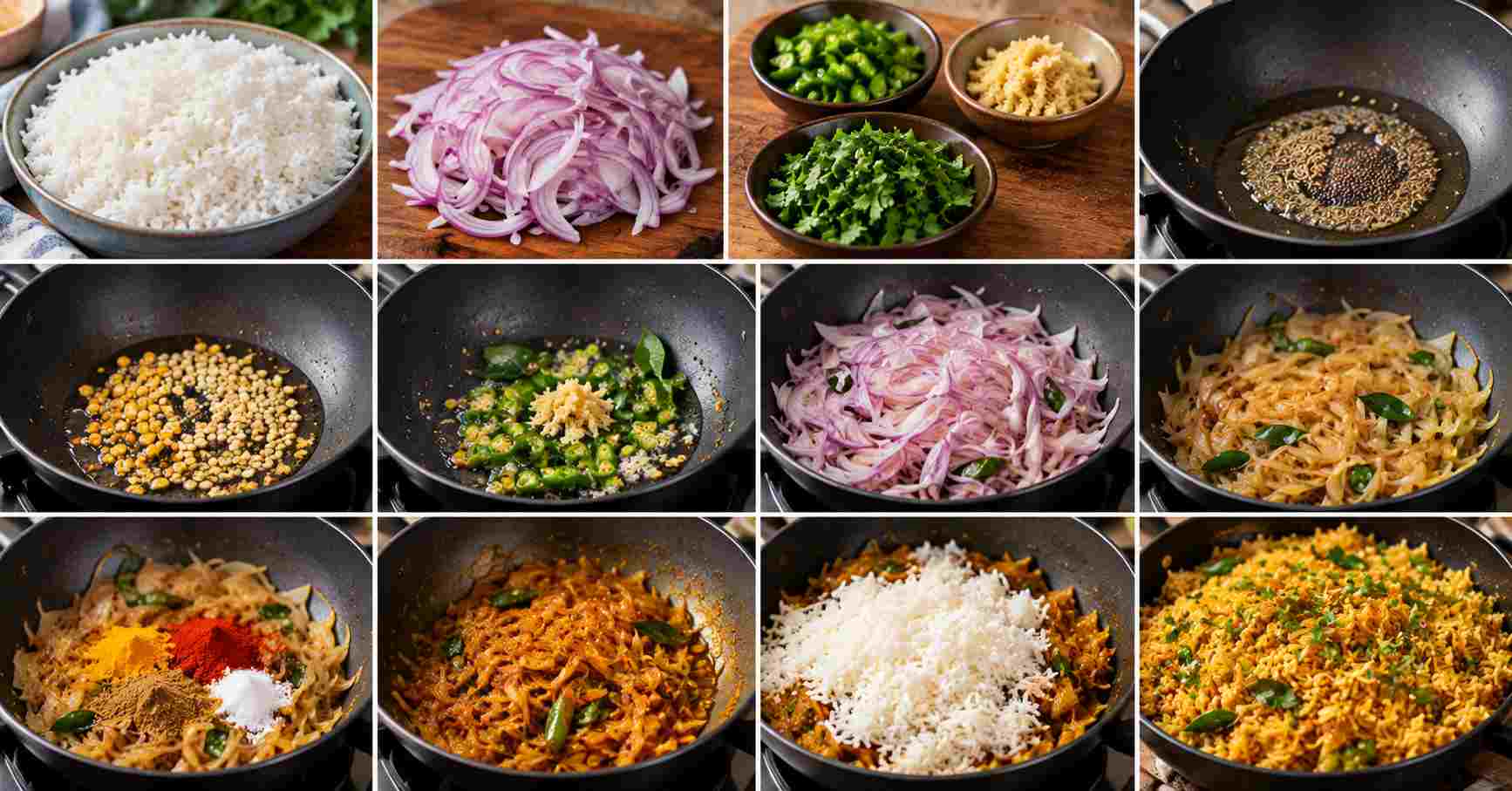 Method of preparing onion rice