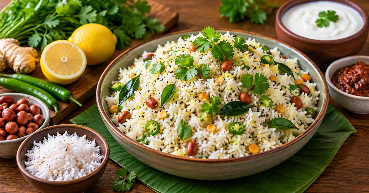 Mix in the tempering and finish it off with coriander leaves to make it delicious.