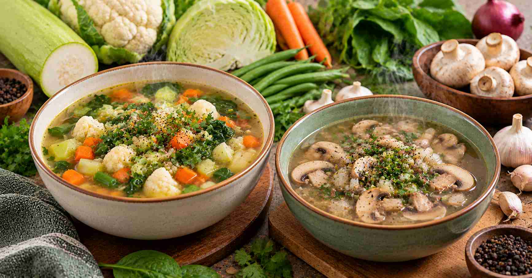 Mixed Vegetable & Mushroom Soup