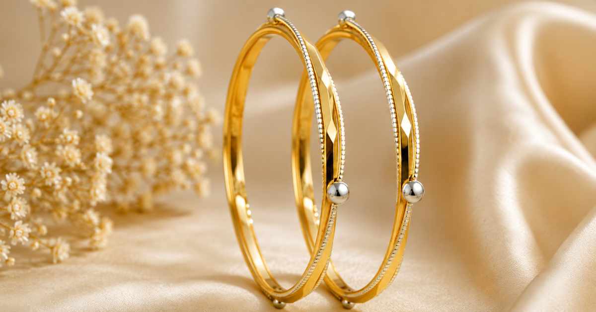 Modern dual-tone bangles