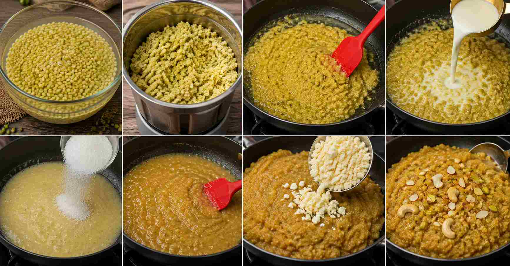 Moong Dal Halwa Preparation