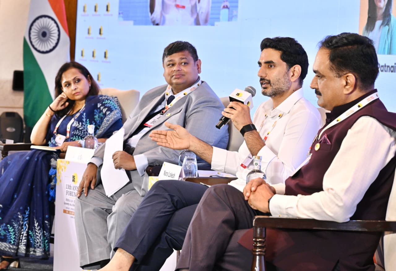 ఢిల్లీలో పబ్లిక్ అఫైర్స్ ఫోరం ఆఫ్ ఇండియా ఫైర్ సైడ్ చాట్ లో మంత్రి లోకేష్ Job Creation Is The Sole Agenda Says Lokesh