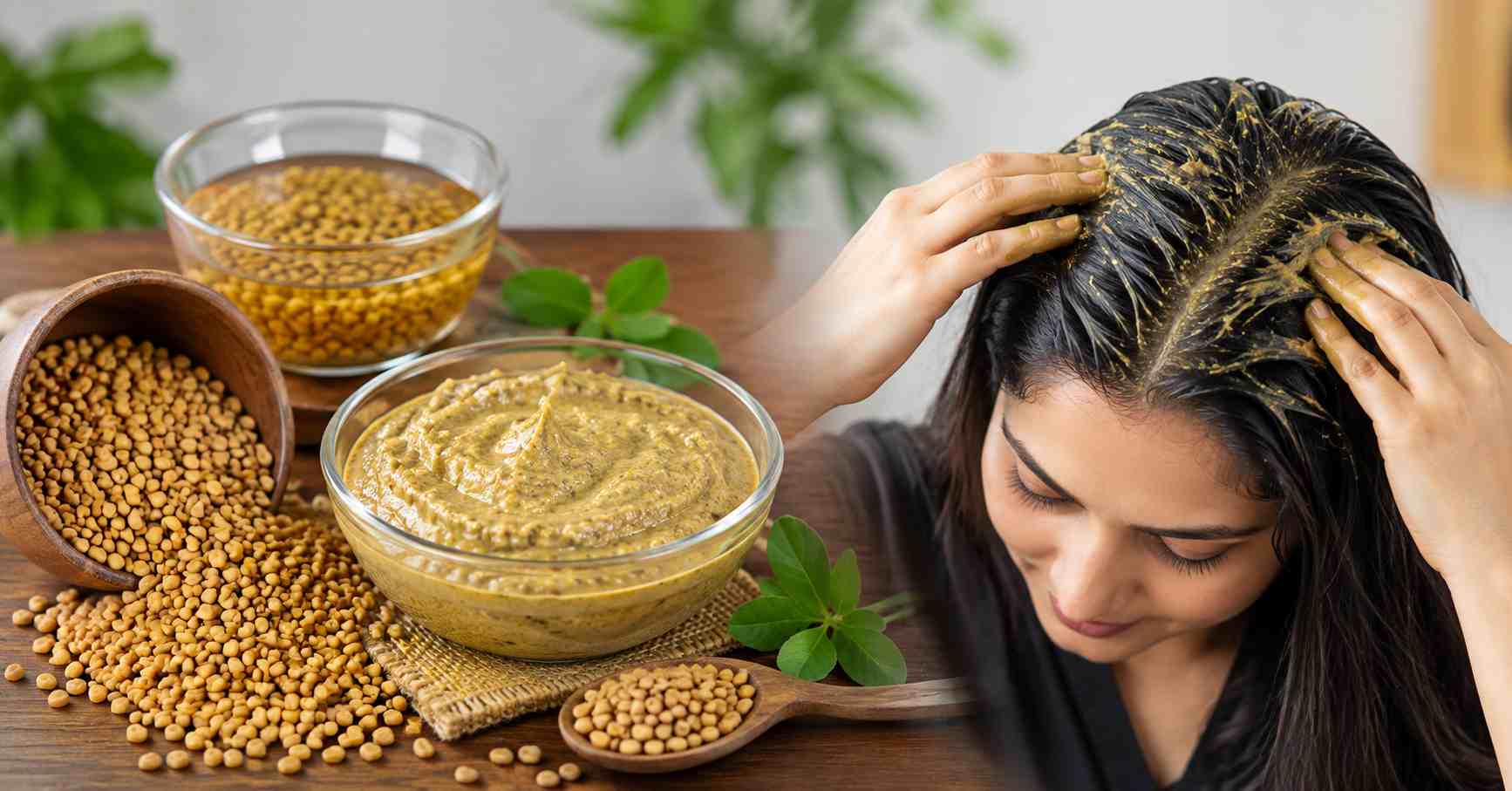Natural Hair Conditioning with Fenugreek Paste