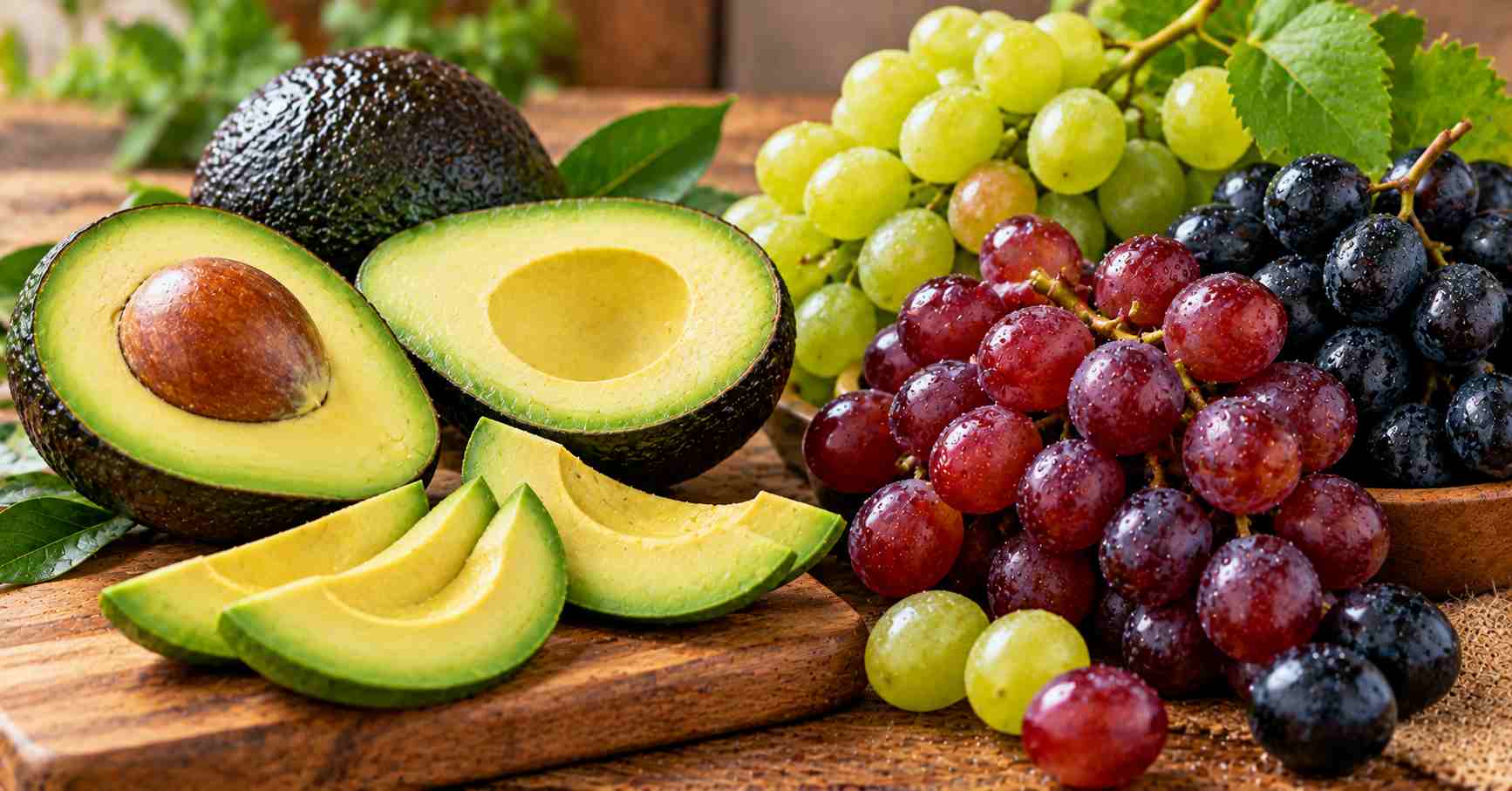 Nutrients in Avocado & Grapes