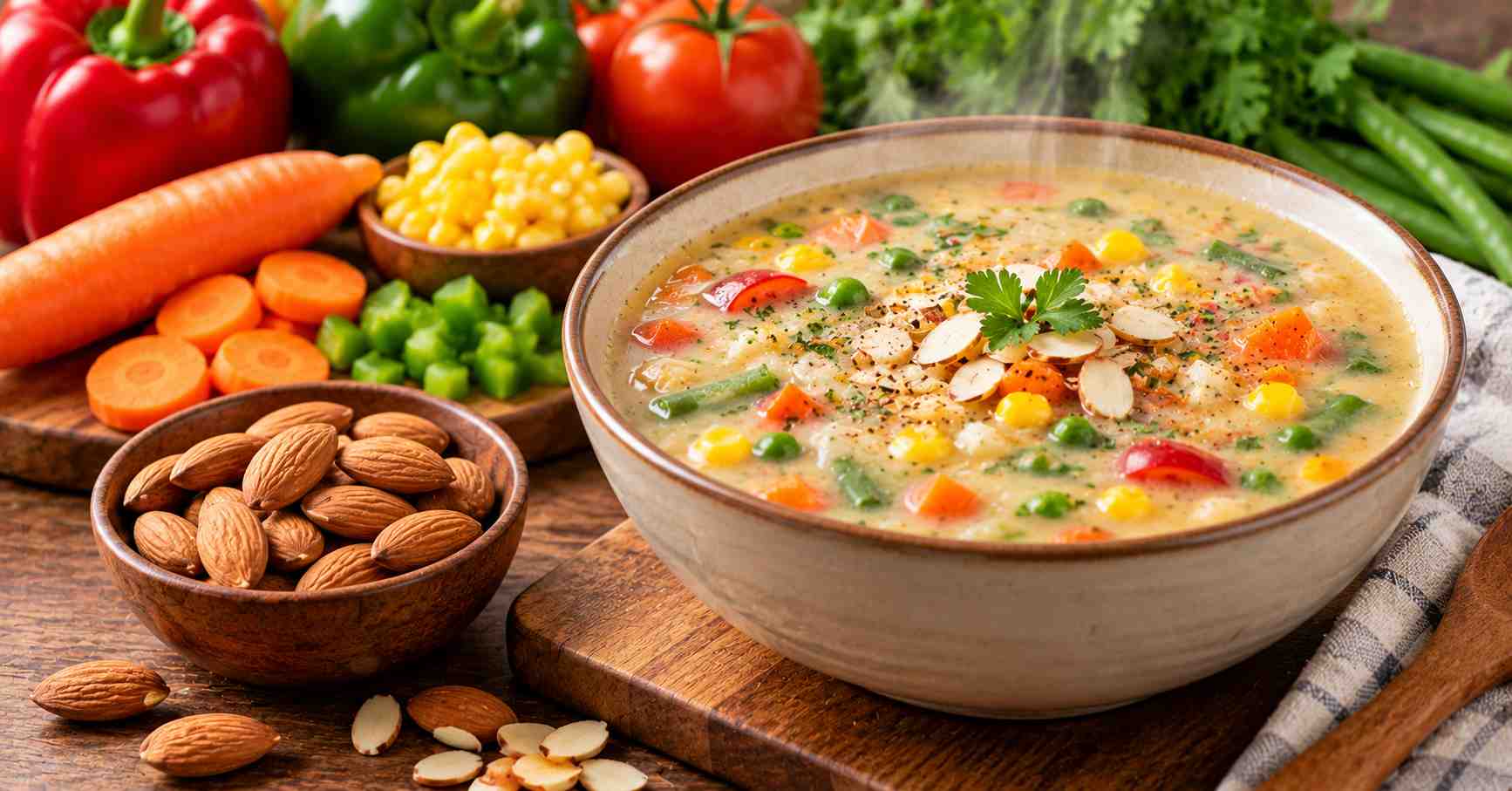 Nutrition Boost with Veggies & Almonds