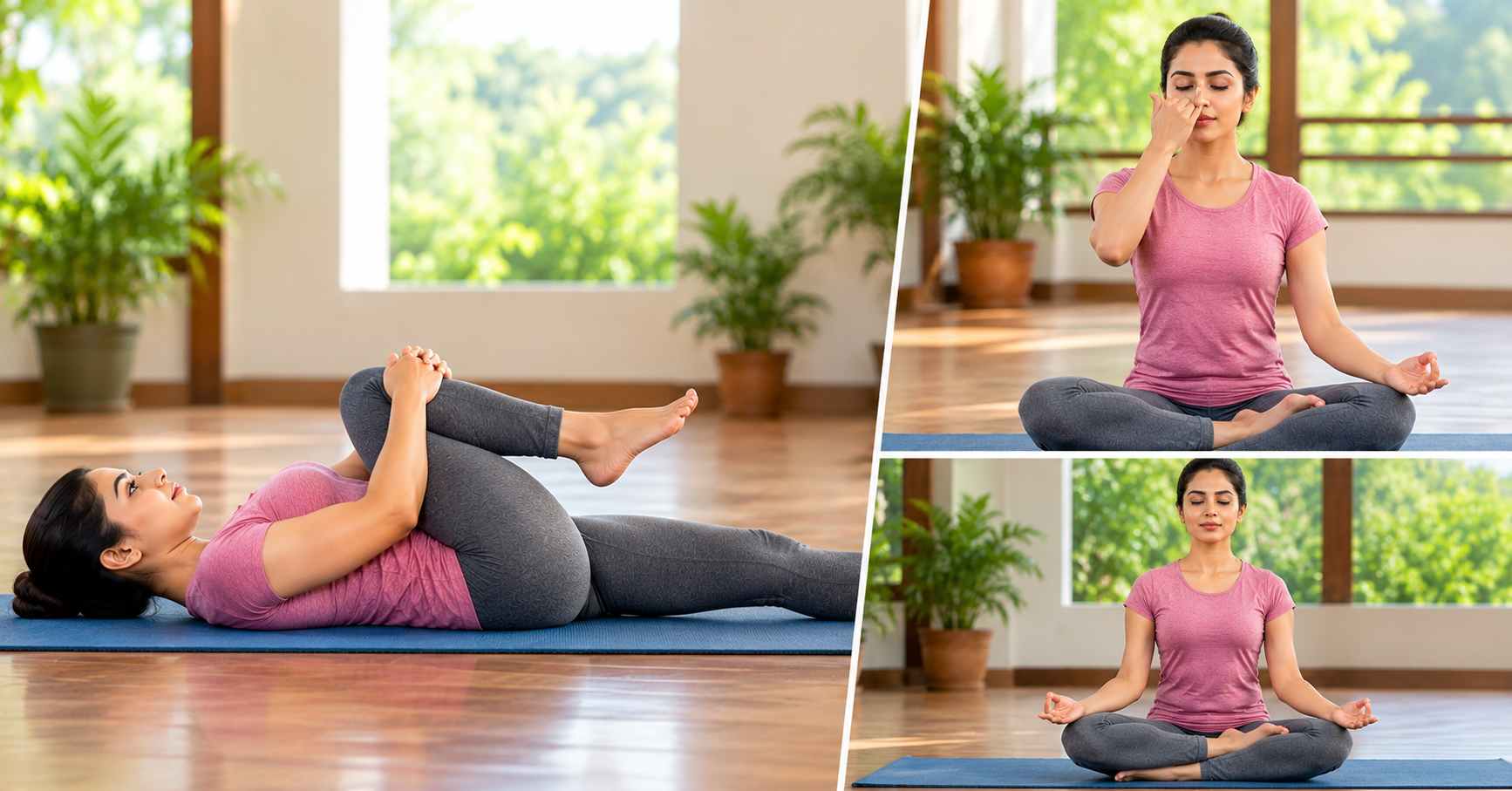 Pawanmuktasana, Pranayama & Meditation