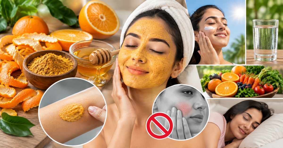 Precautions to take when using an orange peel face pack