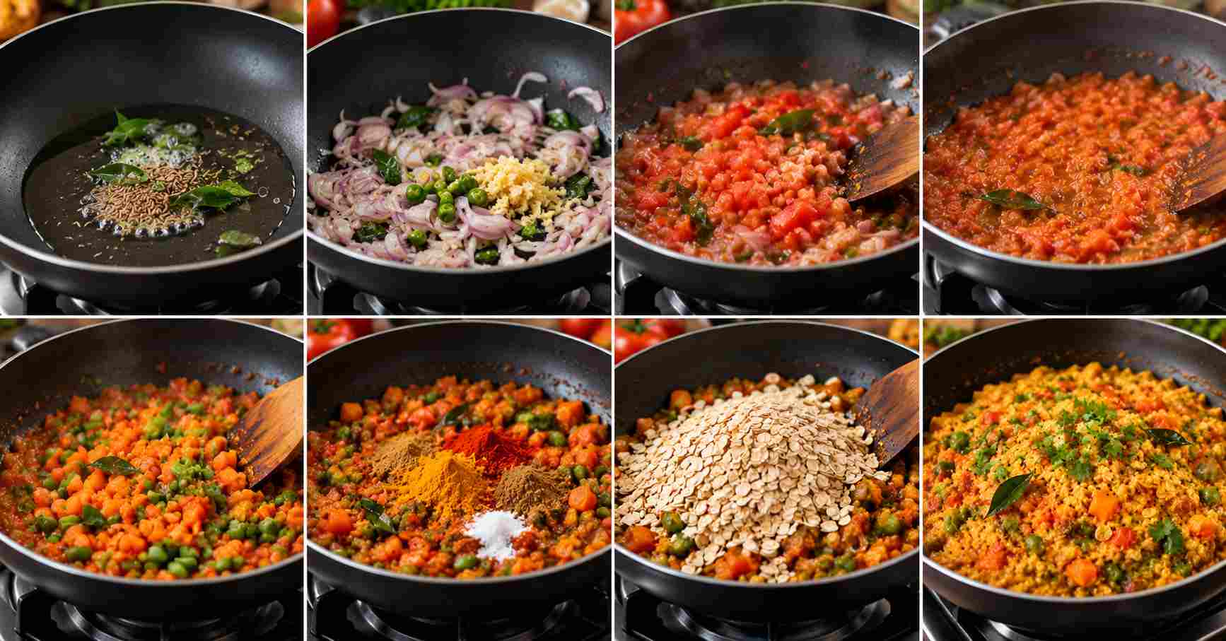 Prepare Oats Masala with Veggies