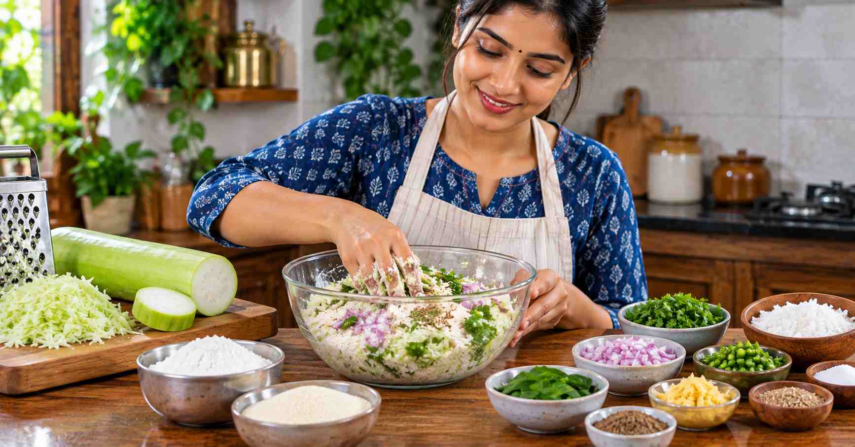 Prepare the Bottle Gourd Mixture