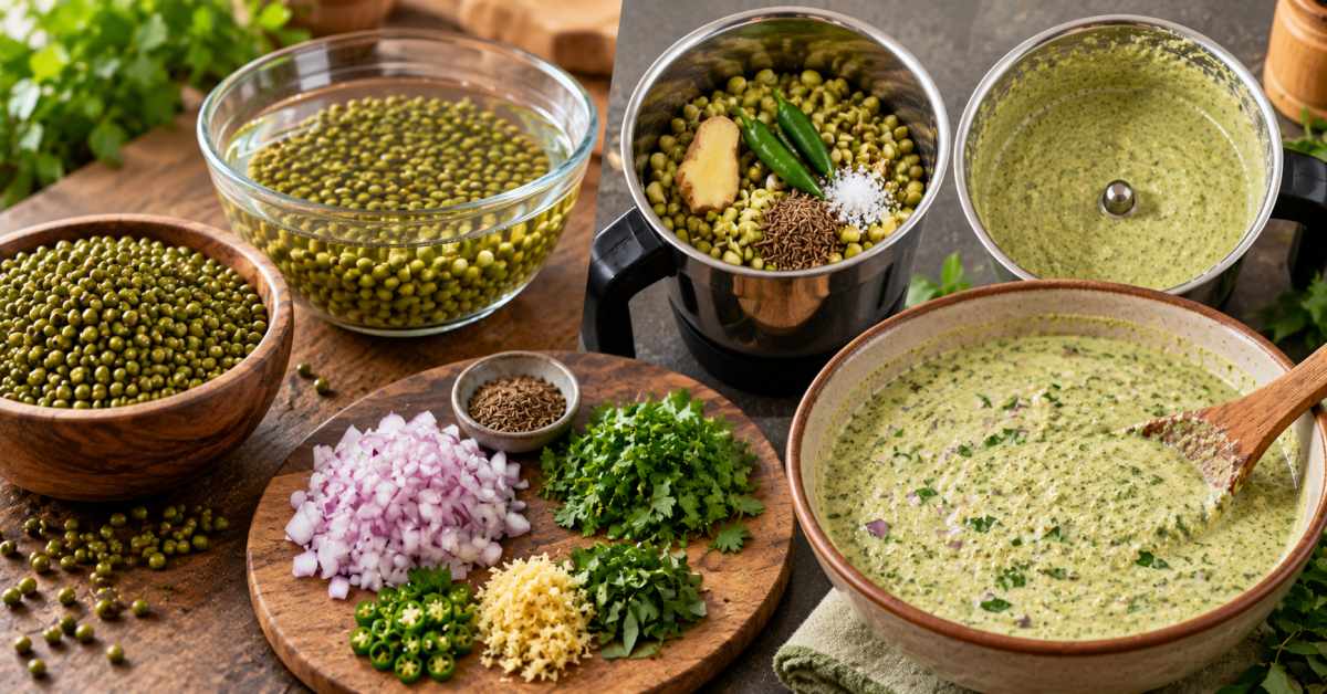 Prepare the Pesarattu batter like this.