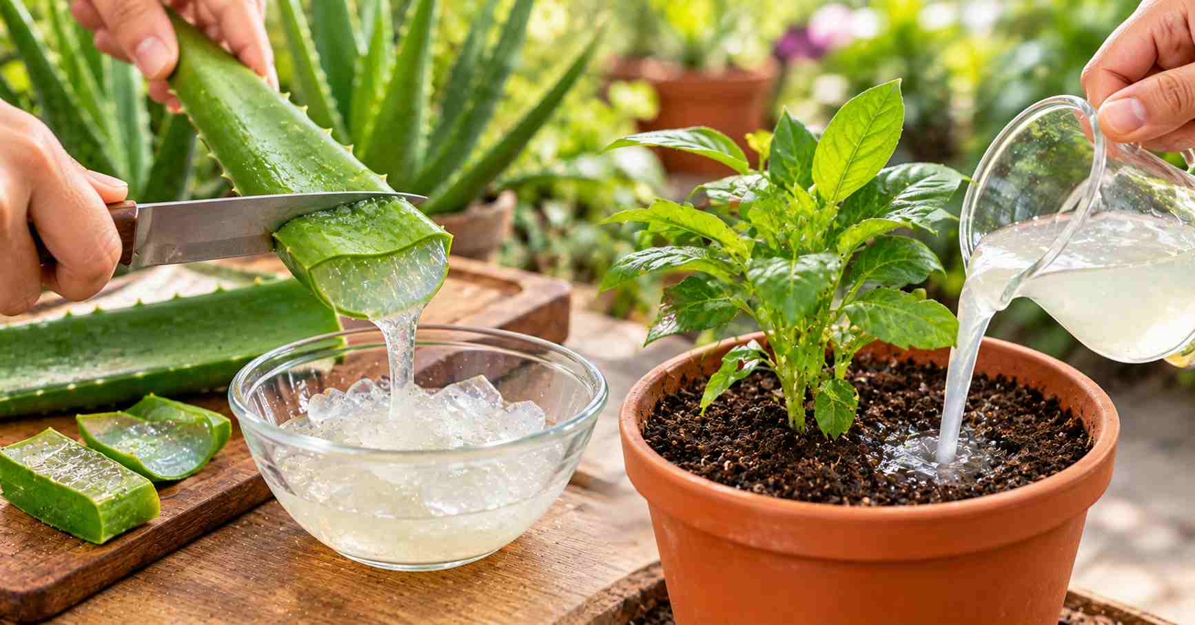 Preparing Aloe Vera Gel