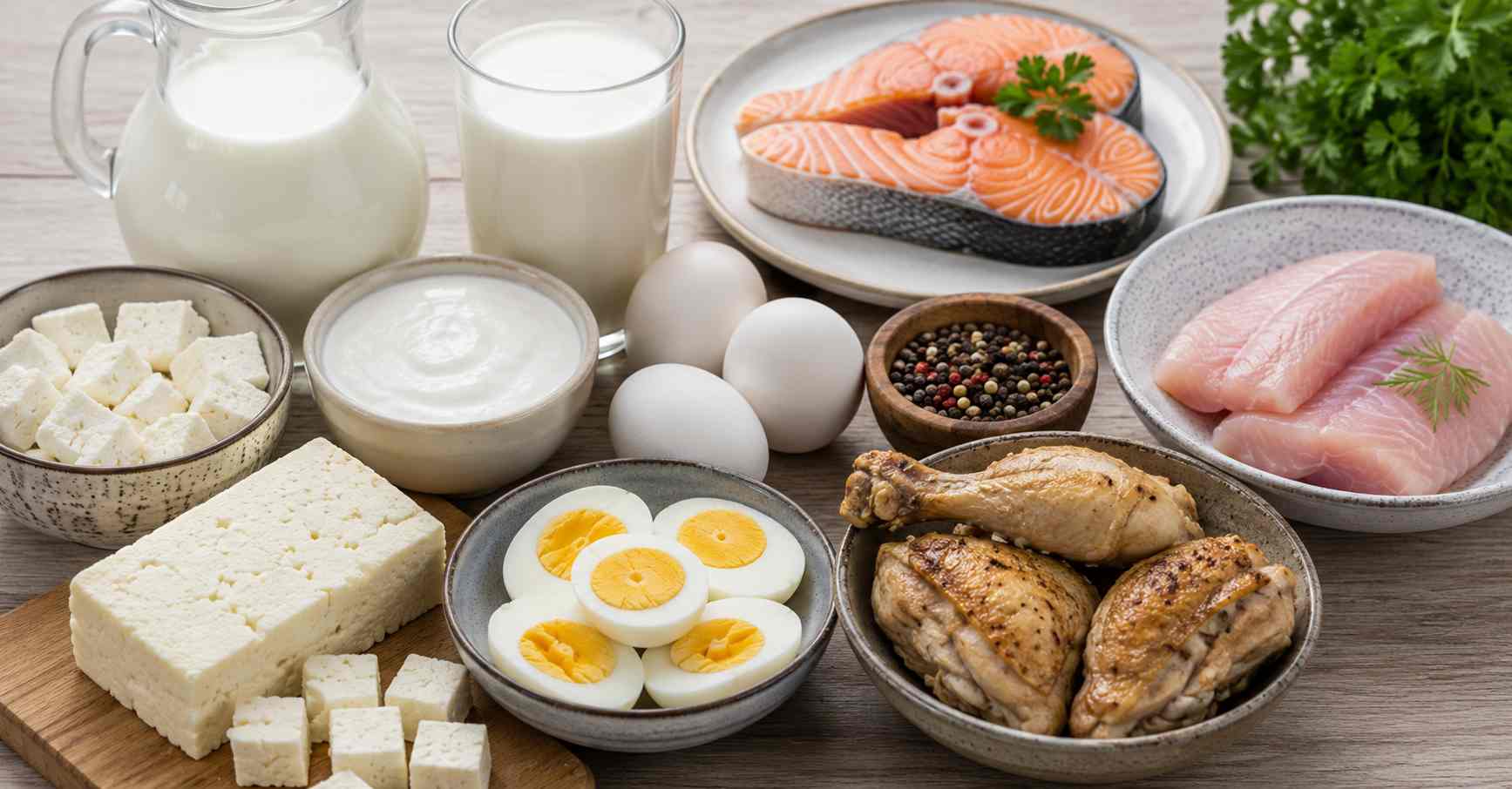 Protein and Calcium from Dairy and Eggs