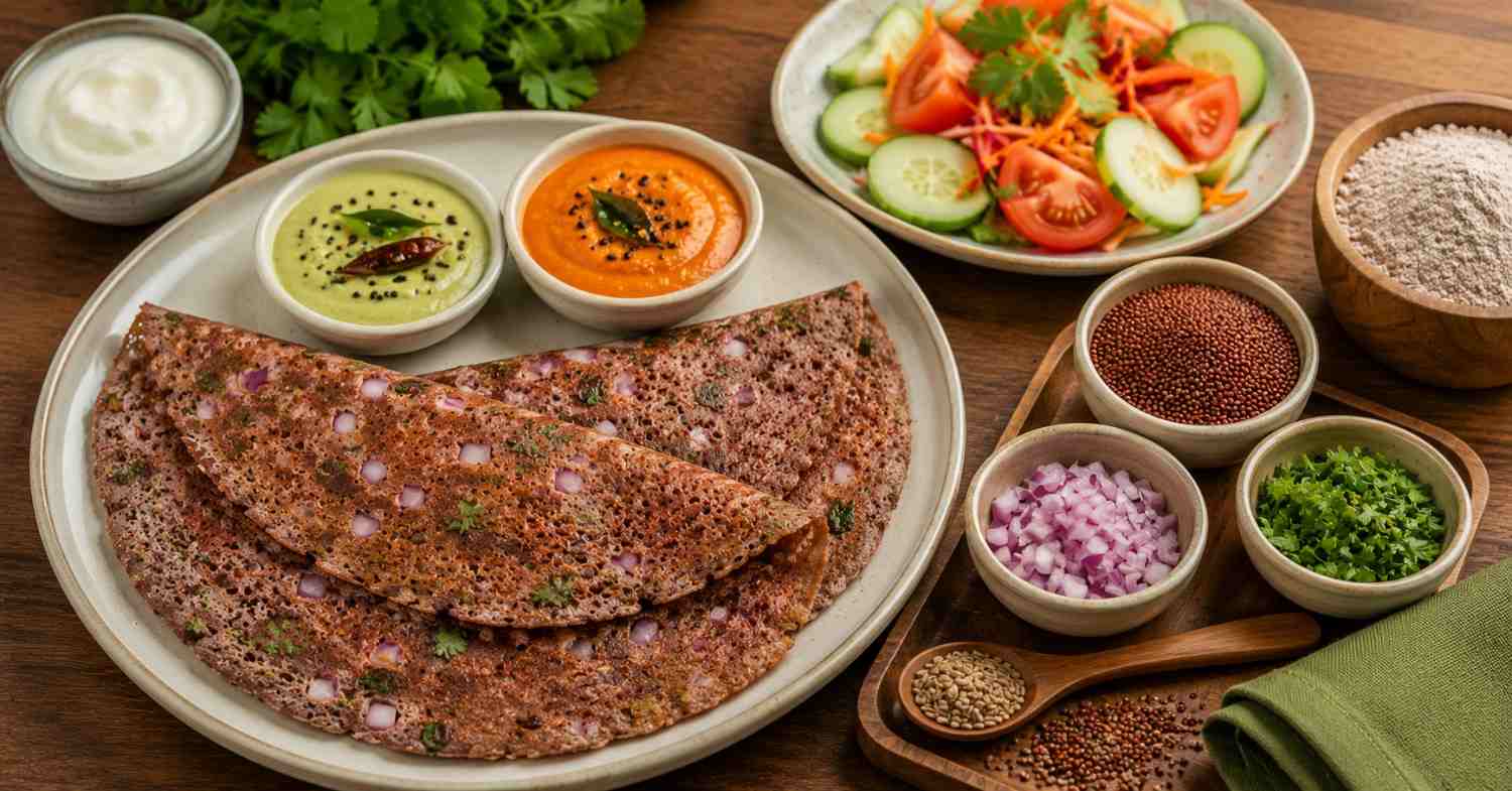Ragi Chilla A healthy, protein-rich breakfast