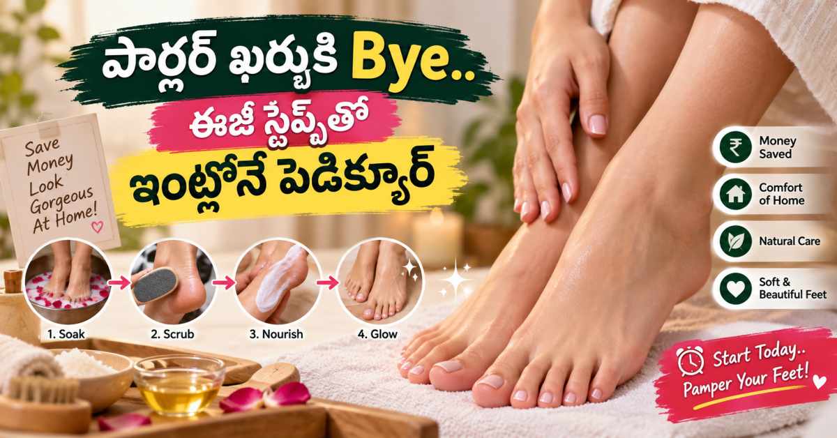 పార్లర్ ఖర్చు లేకుండానే.. ఈ స్టెప్స్ పాటిస్తూ ఇంట్లోనే పాదాలను మెరిసేలా చేసుకోండి! Make Your Feet Glow Right At Home By Following These Steps Without The Cost Of A Salon Visit