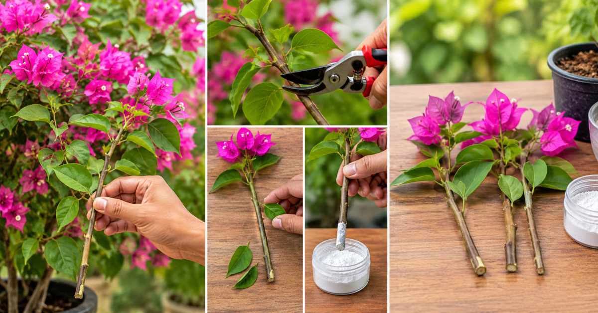 Select a healthy branch and prepare the cutting.
