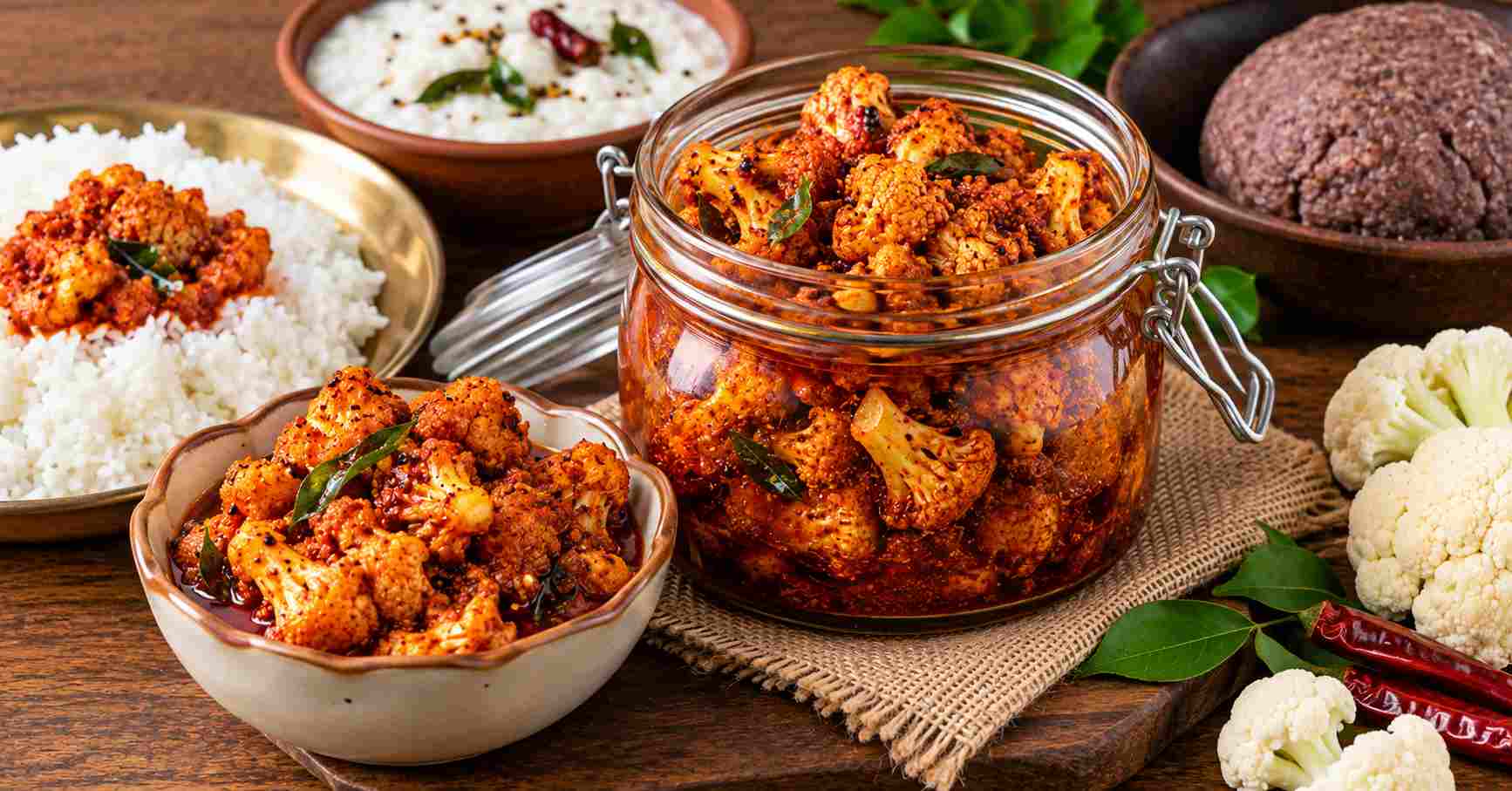 Serving & Storing Cauliflower Pickle
